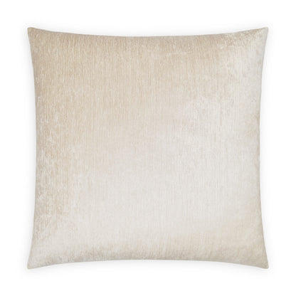 Cream-beige velvet square throw pillow with a soft, plush texture.