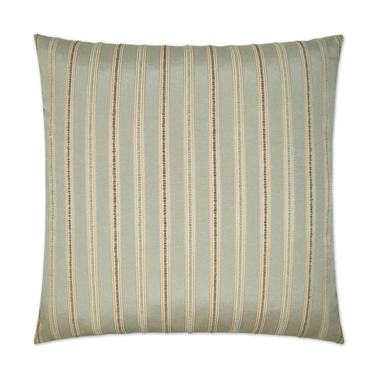 D.V. KAP HOME   24" x 24" Emmaline Pillow - Mint Stripes    - 2630-M-2424