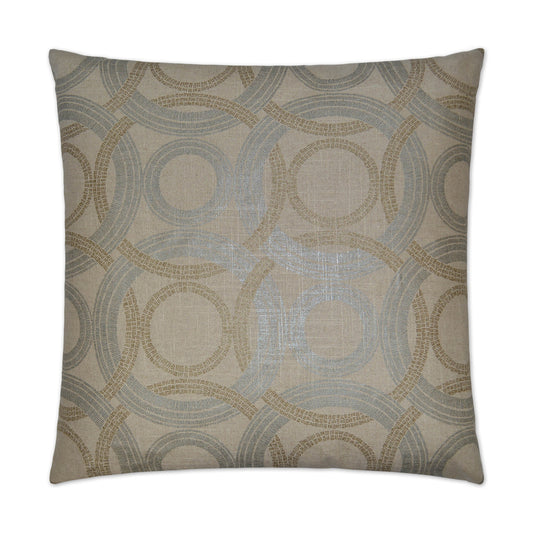 D.V. KAP HOME   24" x 24" Radiant Rings Pillow Transitional, Circular - Dots    - 2631-2424