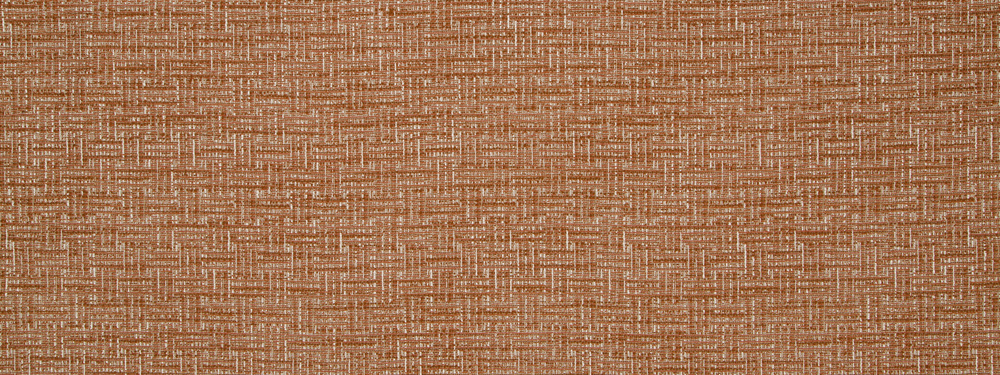 Brown woven upholstery fabric with a subtle crosshatched texture.