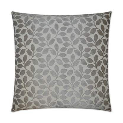 D.V. KAP HOME   24" x 24" Foliage Pillow - Platinum Glam, Floral    - 2634-P-2424