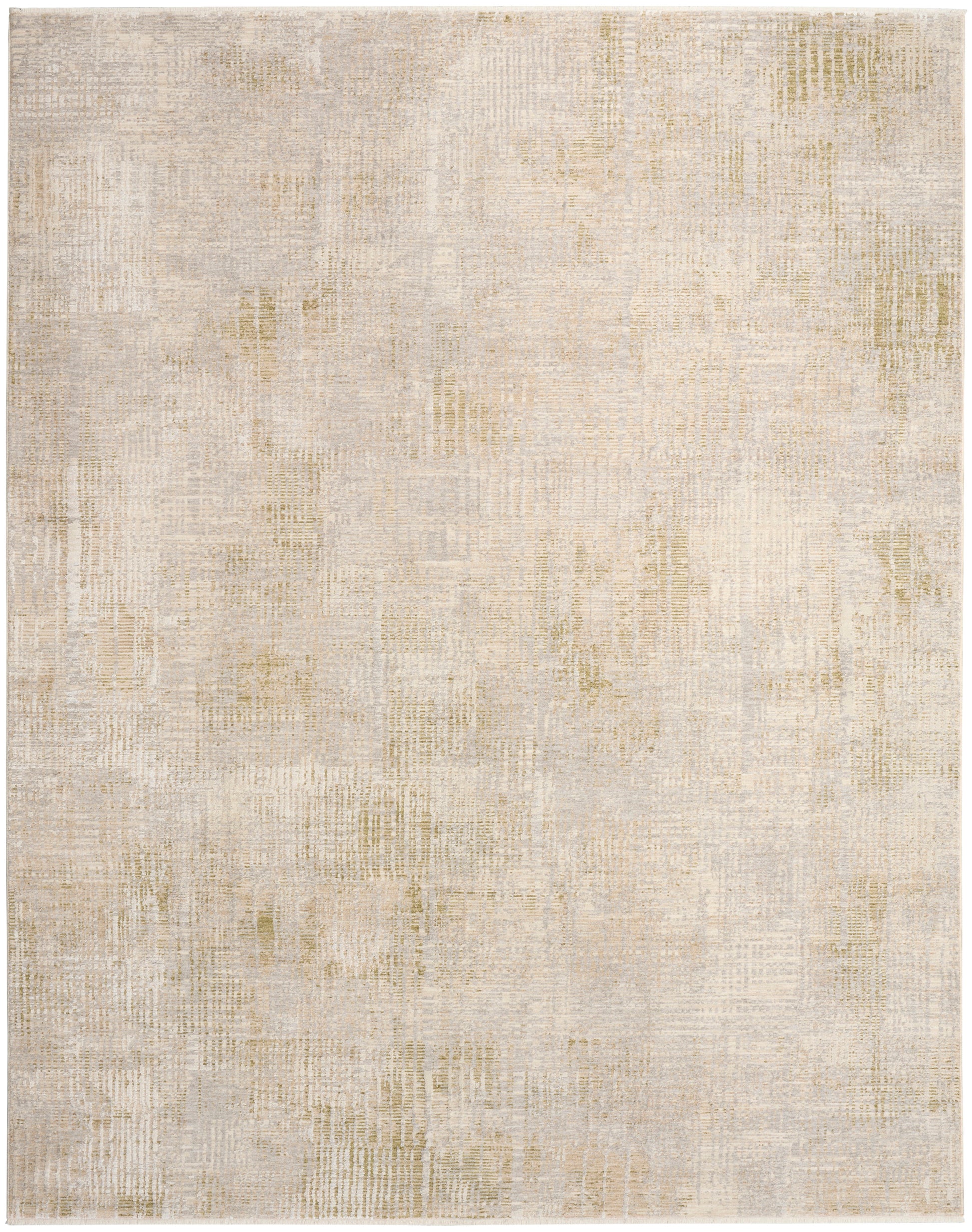 Beige textured area rug with cream and taupe subtle pattern; soft woven finish, neutral, versatile.