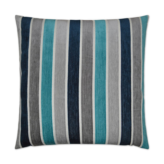D.V. KAP HOME   24" x 24" Delilah Pillow - Sky Stripes    - 2643-S-2424