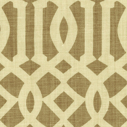 SCHUMACHER FABRIC  PRINT HAPPY IMPERIAL TRELLIS   NATURAL/COFFEE   - 2643761
