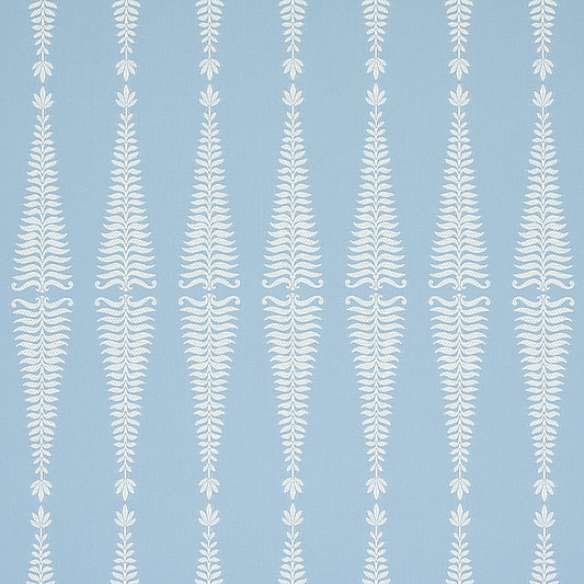 SCHUMACHER  RHAPSODY IN BLUE FERN TREE PATTERN WOVENS PATTERN WOVENS IVORY , SKY   - 2643884