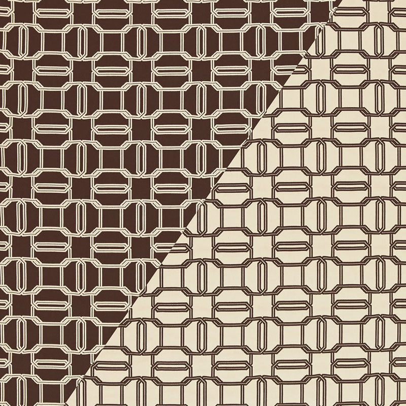 SCHUMACHER  TESSERA EMERALD CUT PATTERN WOVENS PATTERN WOVENS MINK , IVORY   - 2643901