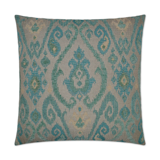 D.V. KAP HOME   24" x 24" Tobias Pillow - Aqua Global    - 2644-A-2424