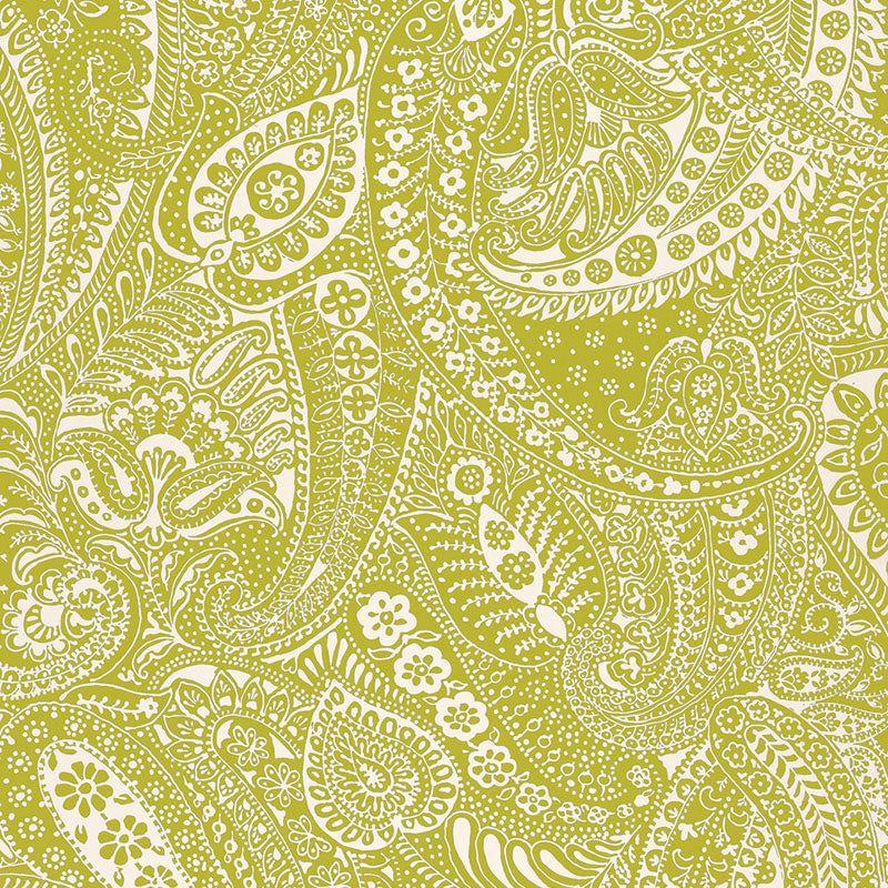SCHUMACHER  MODERN PRINTS PAISLEY PRINT WOVEN WOVEN SOFT CHARTREUSE   - 2644321