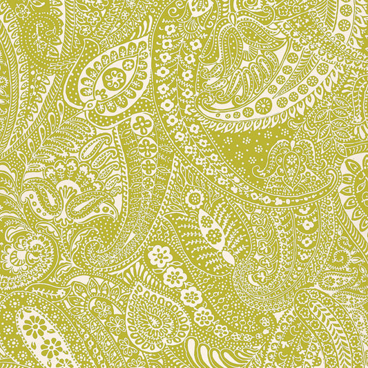 SCHUMACHER  MODERN PRINTS PAISLEY PRINT WOVEN WOVEN SOFT CHARTREUSE   - 2644321