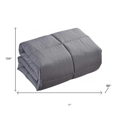 Dark Gray California King Polyester Thread Count Down Alternative Comforter