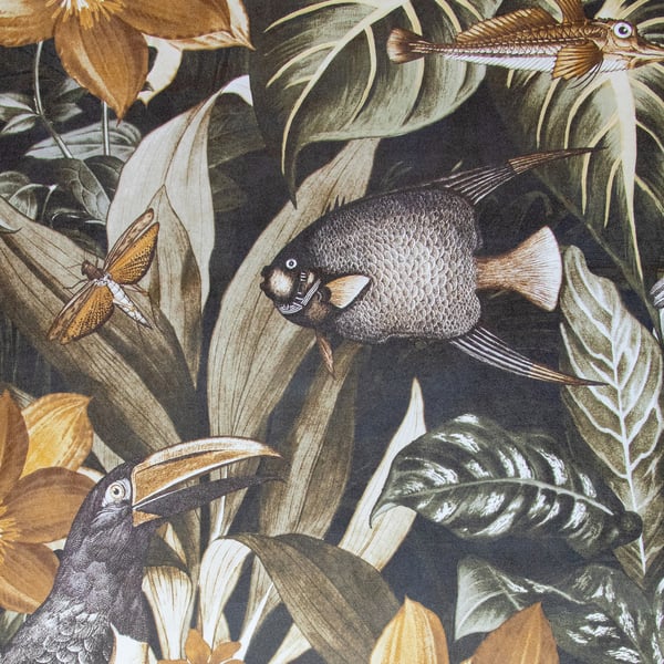 Galerie Wallcoverings Tropical Fish and Bird Galerie Wallcoverings  Bronze, Brown   - 26746