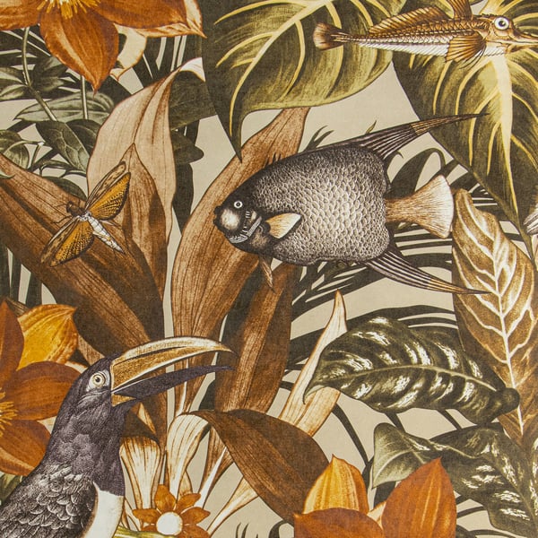 Galerie Wallcoverings Tropical Fish and Bird Galerie Wallcoverings  Bronze, Brown   - 26748