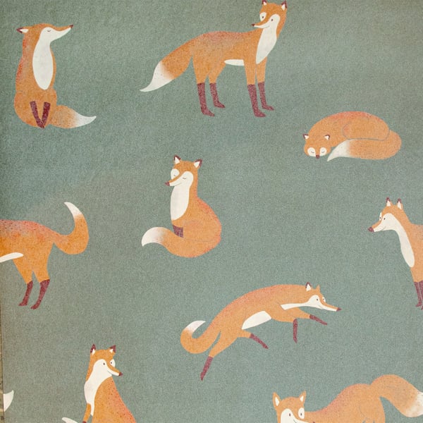 Galerie Wallcoverings Great Kids Friendly Foxes Galerie Wallcoverings  Silver Grey   - 26841