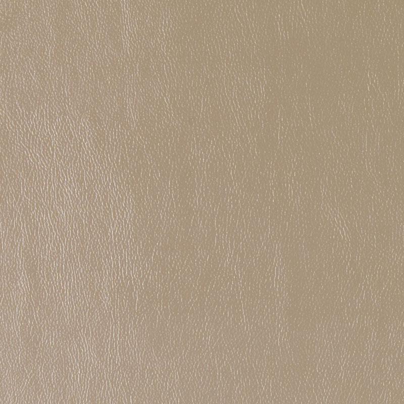 Beige tan upholstery fabric with a fine grain and smooth surface.