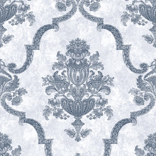 Galerie Wallcoverings Azulejo Damask Galerie Wallcoverings  Blue   - 26859
