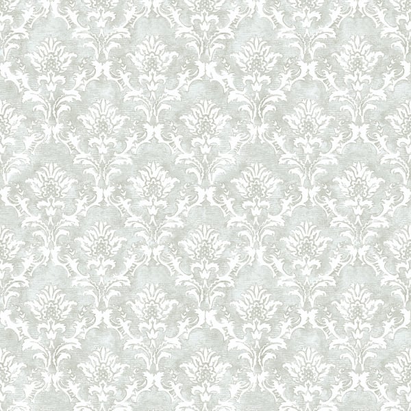 Galerie Wallcoverings Azulejo Damask Galerie Wallcoverings  Silver Grey   - 26860