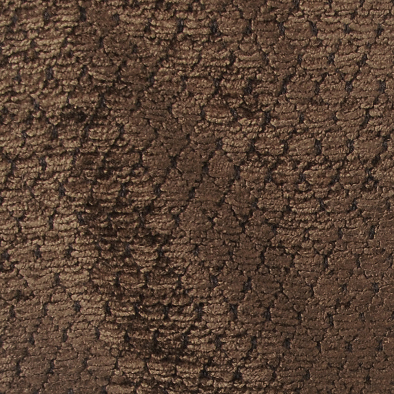 Brown boucle fabric with irregular pebble texture, ideal for upholstery or throws.