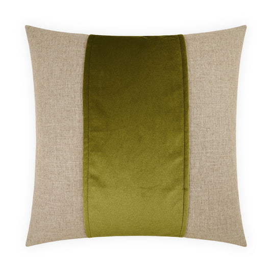 D.V. KAP HOME   24" x 24" Jefferson Pillow - Aloe Band / Ribbon    - 2690-A-2424