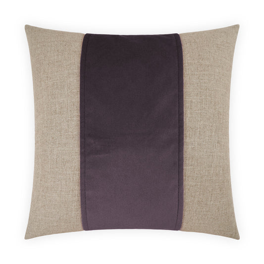 D.V. KAP HOME   24" x 24" Jefferson Pillow - Amethyst Band / Ribbon    - 2690-AM-2424