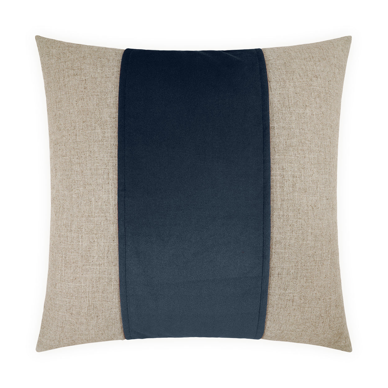 D.V. KAP HOME   24" x 24" Jefferson Pillow - Azure Band / Ribbon    - 2690-AZ-2424