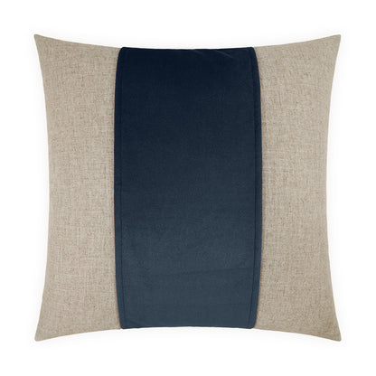 D.V. KAP HOME   24" x 24" Jefferson Pillow - Azure Band / Ribbon    - 2690-AZ-2424