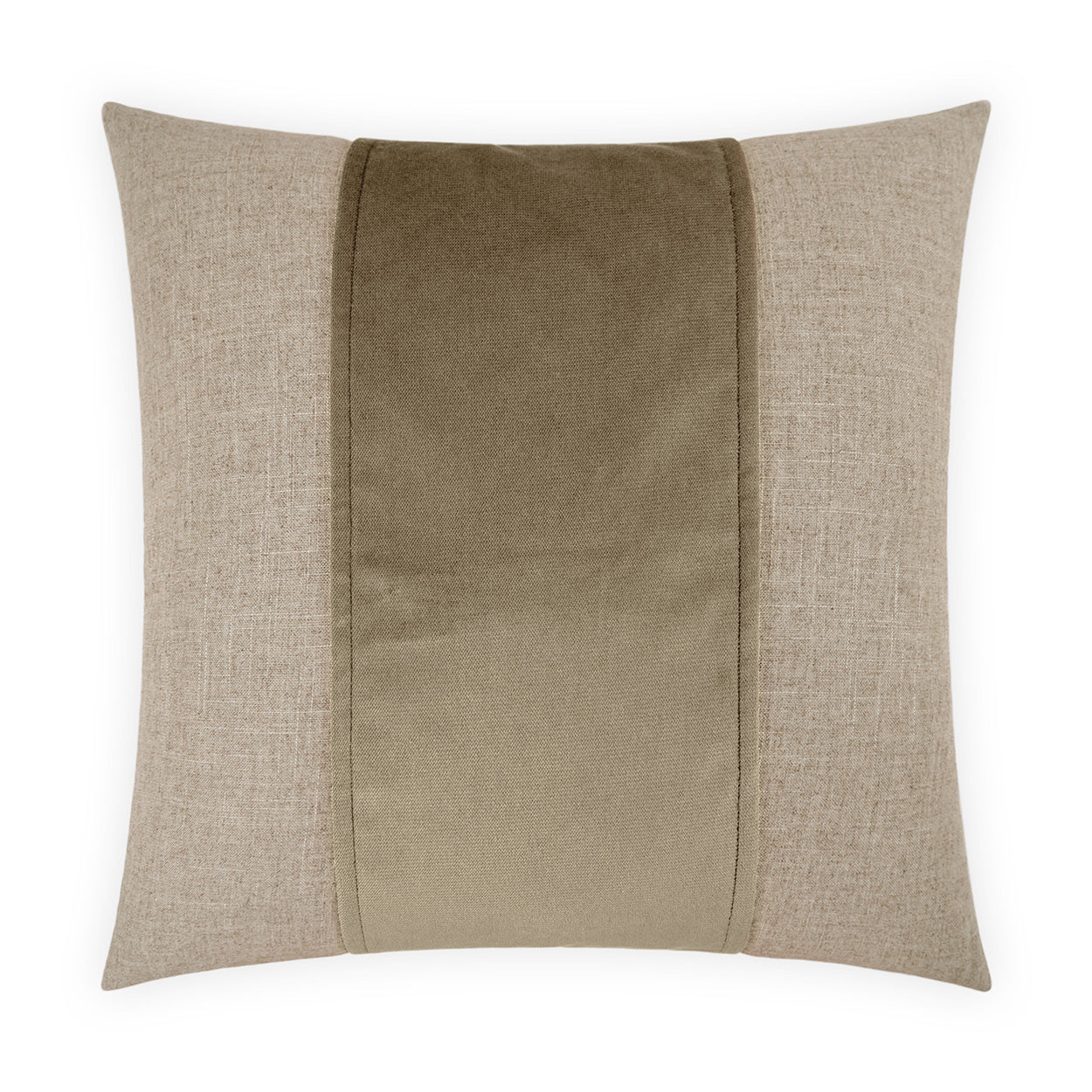 D.V. KAP HOME   24" x 24" Jefferson Pillow - Driftwood Band / Ribbon    - 2690-D-2424