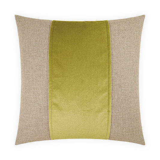 D.V. KAP HOME   24" x 24" Jefferson Pillow - Lime Band / Ribbon    - 2690-LM-2424