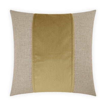 D.V. KAP HOME   24" x 24" Jefferson Pillow - Maize Band / Ribbon    - 2690-MZ-2424