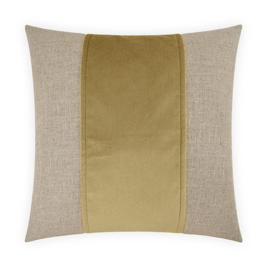 D.V. KAP HOME   24" x 24" Jefferson Pillow - Maize Band / Ribbon    - 2690-MZ-2424