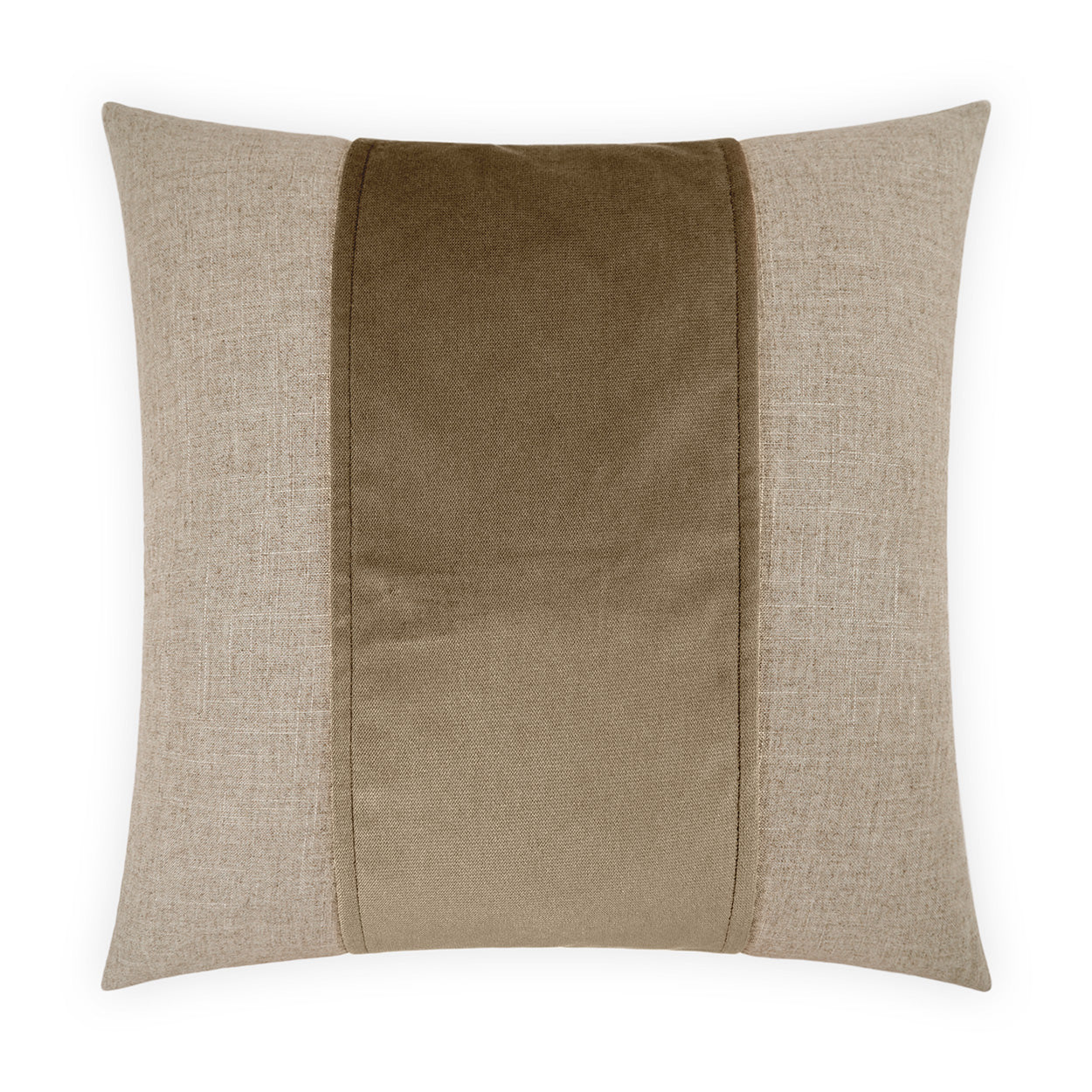 D.V. KAP HOME   24" x 24" Jefferson Pillow - Otter Band / Ribbon    - 2690-O-2424