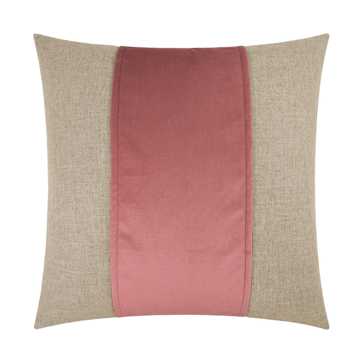 D.V. KAP HOME   24" x 24" Jefferson Pillow - Orchid Band / Ribbon    - 2690-OR-2424