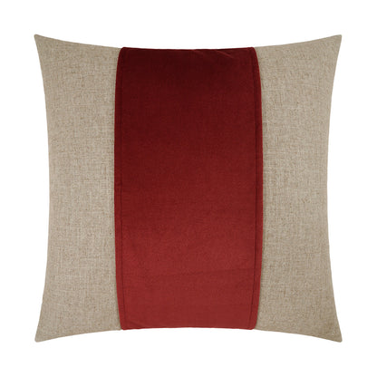 D.V. KAP HOME   24" x 24" Jefferson Pillow - Sangria Band / Ribbon    - 2690-S-2424