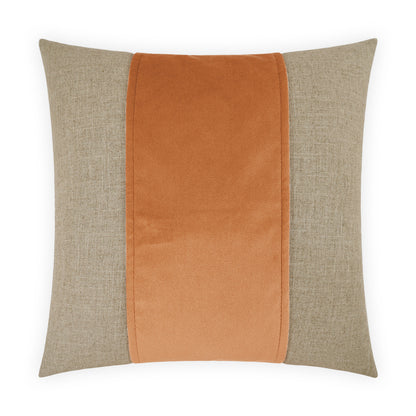 D.V. KAP HOME   24" x 24" Jefferson Pillow - Satsuma Band / Ribbon    - 2690-ST-2424