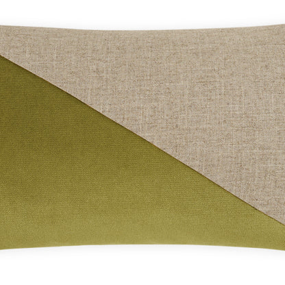 D.V. KAP HOME   14" x 24" Jefferson Lumbar Pillow - Aloe Color block    - 2691-A-1424