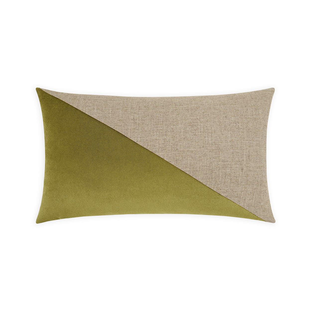 D.V. KAP HOME   14" x 24" Jefferson Lumbar Pillow - Aloe Color block    - 2691-A-1424