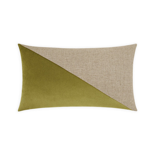 D.V. KAP HOME   14" x 24" Jefferson Lumbar Pillow - Aloe Color block    - 2691-A-1424