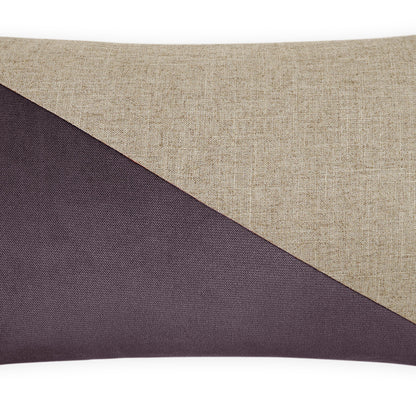 D.V. KAP HOME   14" x 24" Jefferson Lumbar Pillow - Amethyst Color block    - 2691-AM-1424