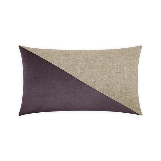 D.V. KAP HOME   14" x 24" Jefferson Lumbar Pillow - Amethyst Color block    - 2691-AM-1424