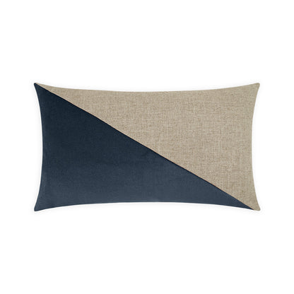 D.V. KAP HOME   14" x 24" Jefferson Lumbar Pillow - Azure Color block    - 2691-AZ-1424