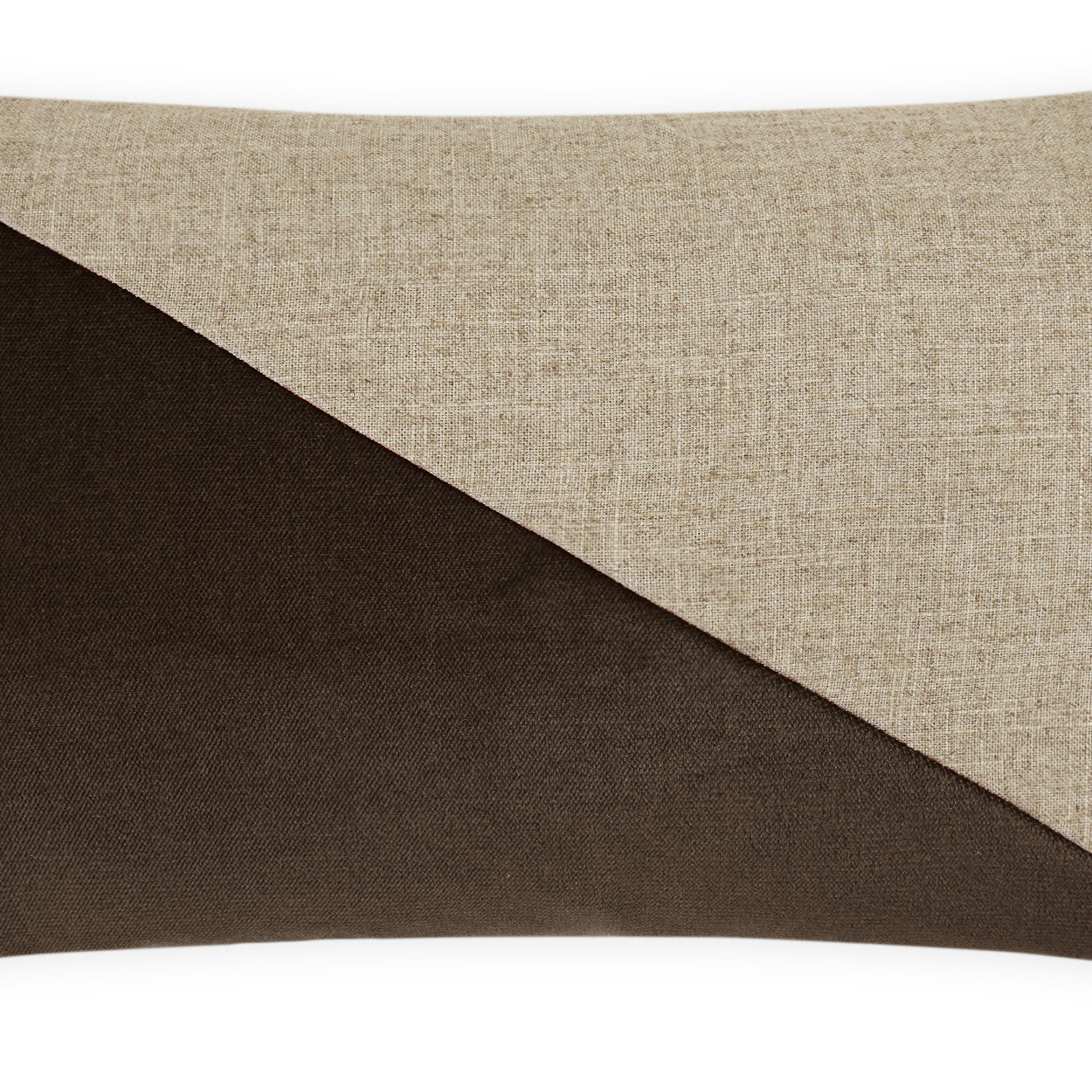 D.V. KAP HOME   14" x 24" Jefferson Lumbar Pillow - Espresso Color block    - 2691-E-1424