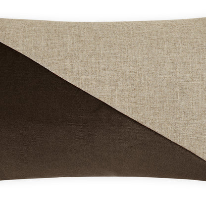 D.V. KAP HOME   14" x 24" Jefferson Lumbar Pillow - Espresso Color block    - 2691-E-1424
