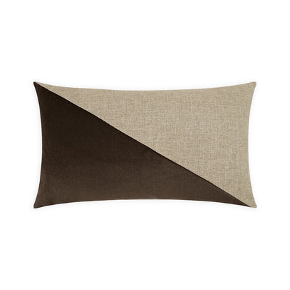 D.V. KAP HOME   14" x 24" Jefferson Lumbar Pillow - Espresso Color block    - 2691-E-1424