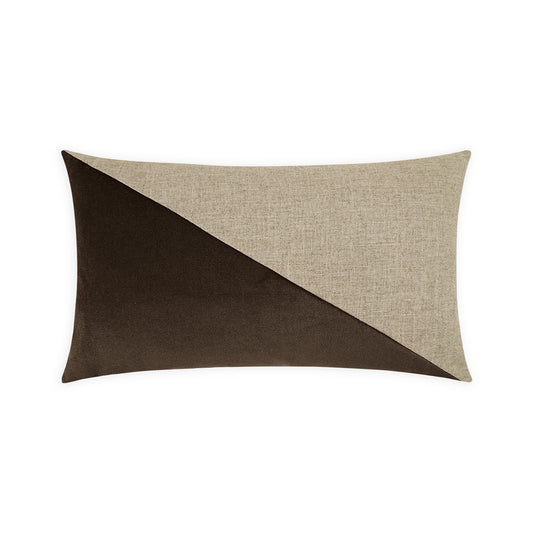 D.V. KAP HOME   14" x 24" Jefferson Lumbar Pillow - Espresso Color block    - 2691-E-1424