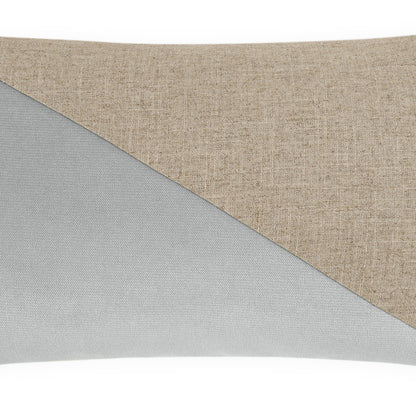 D.V. KAP HOME   14" x 24" Jefferson Lumbar Pillow - Glacier Color block    - 2691-GL-1424