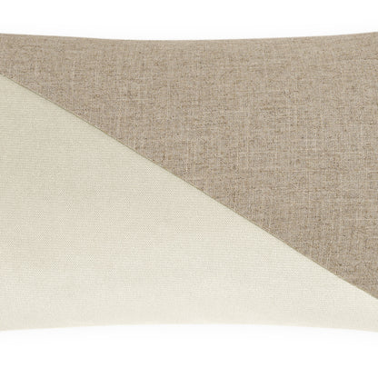 D.V. KAP HOME   14" x 24" Jefferson Lumbar Pillow - Ivory Color block    - 2691-I-1424