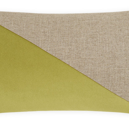 D.V. KAP HOME   14" x 24" Jefferson Lumbar Pillow - Lime Color block    - 2691-LM-1424