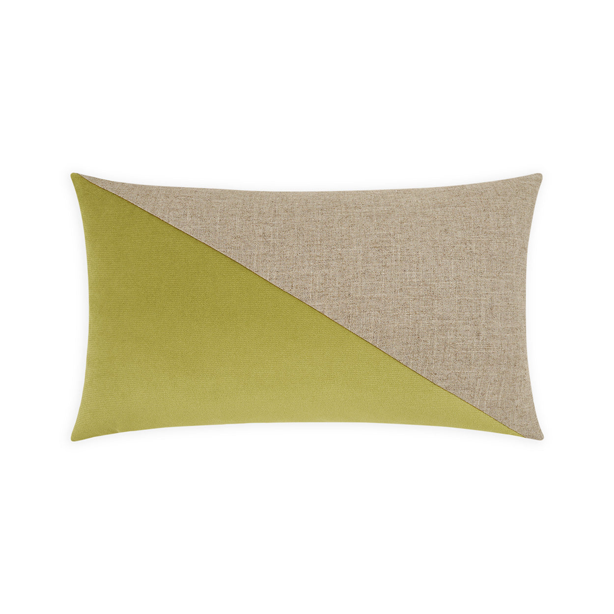 D.V. KAP HOME   14" x 24" Jefferson Lumbar Pillow - Lime Color block    - 2691-LM-1424