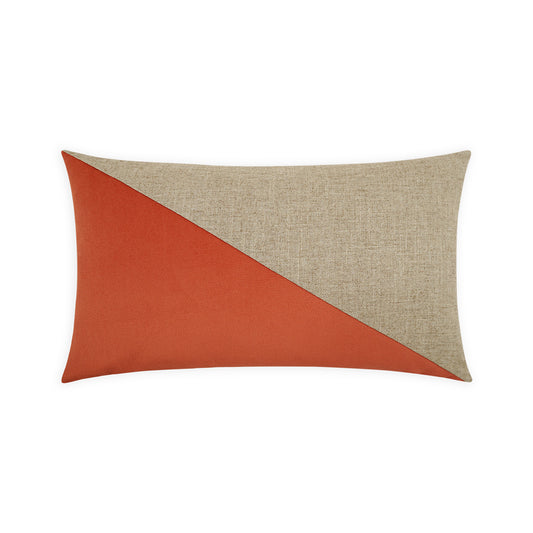 D.V. KAP HOME   14" x 24" Jefferson Lumbar Pillow - Mango Color block    - 2691-M-1424