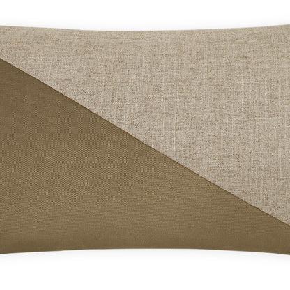 D.V. KAP HOME   14" x 24" Jefferson Lumbar Pillow - Otter Color block    - 2691-O-1424