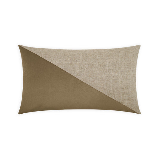 D.V. KAP HOME   14" x 24" Jefferson Lumbar Pillow - Otter Color block    - 2691-O-1424